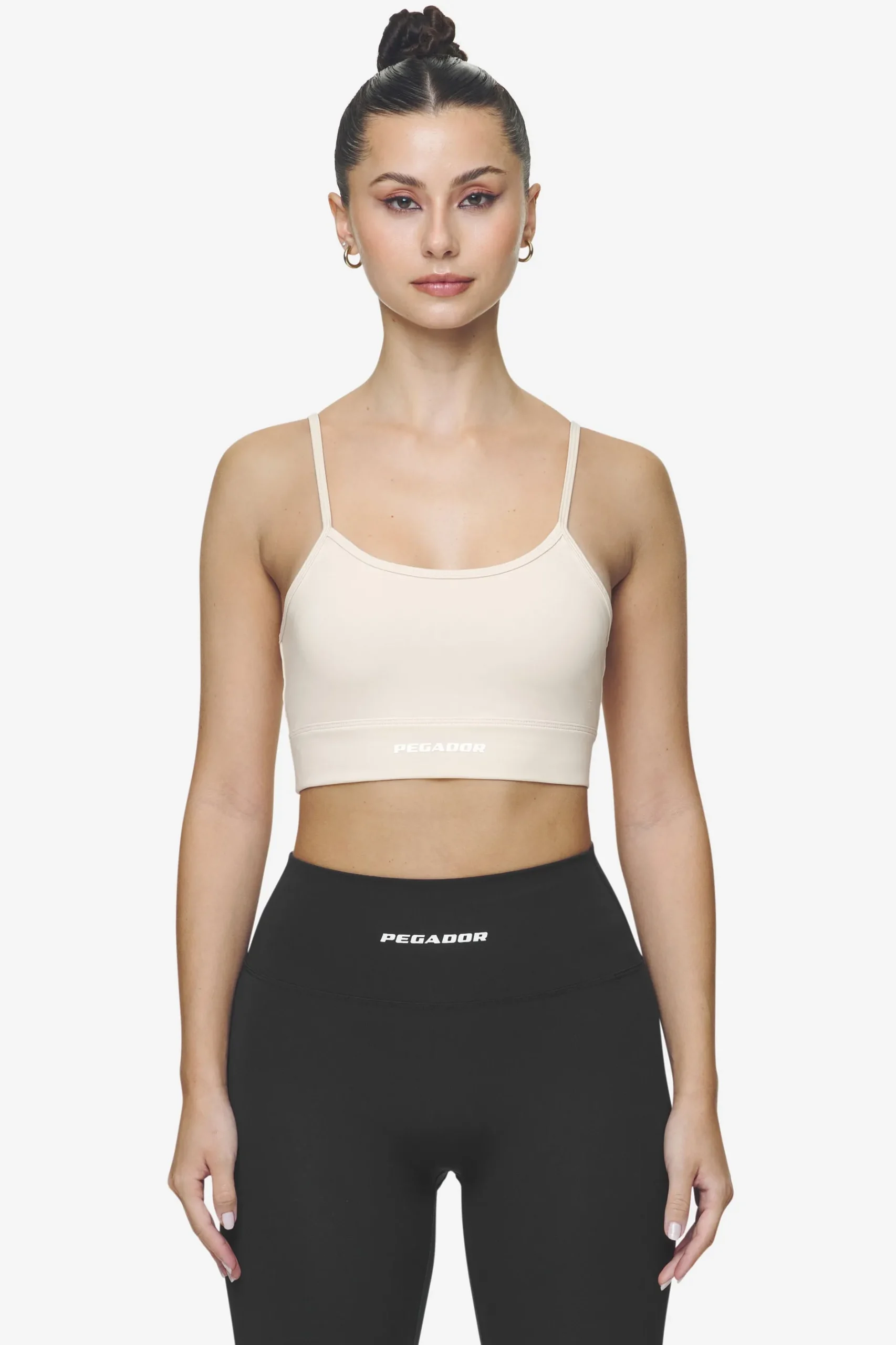 Pegador Tops|Taja Sport Bra White Coast sand
