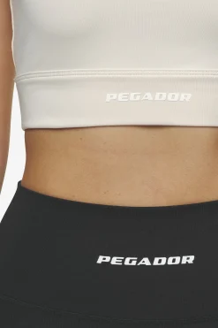 Pegador Tops|Taja Sport Bra White Coast sand