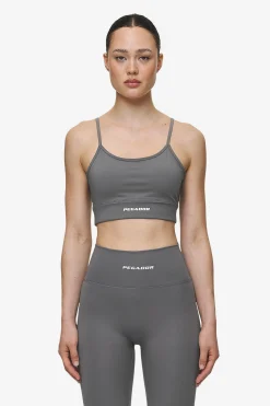 Pegador Tops|Taja Sport Bra Deep Grey White