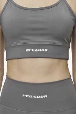 Pegador Tops|Taja Sport Bra Deep Grey White