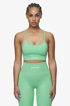 Pegador Tops|Taja Sport Bra White Peppermint green