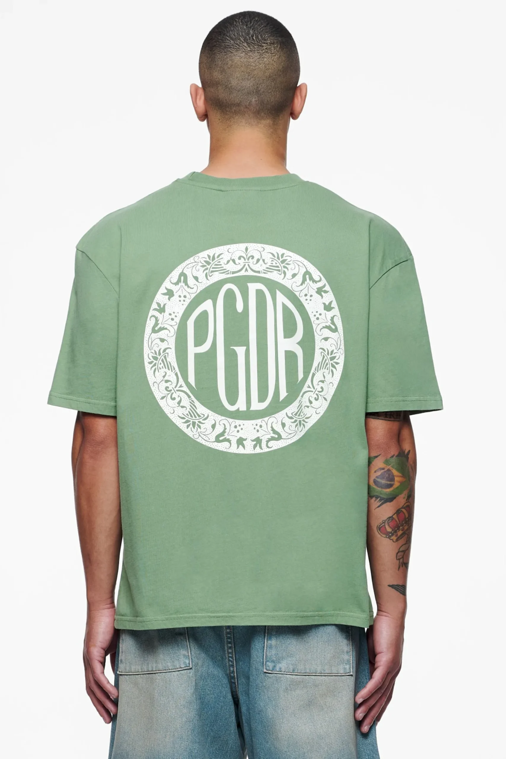 Pegador Tees|Talbot Oversized Tee Vintage Washed Cypress Green