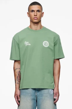 Pegador Tees|Talbot Oversized Tee Vintage Washed Cypress Green