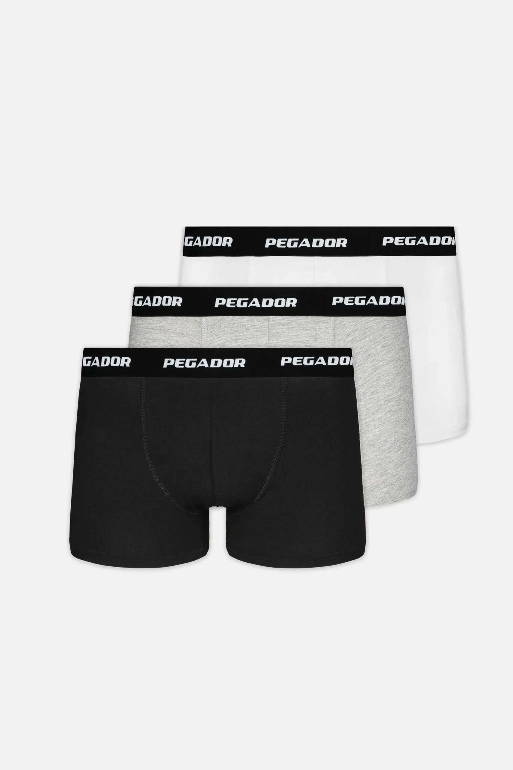 Pegador Underwear|Tantun Boxershorts 3 Pack Black Grey Melange White