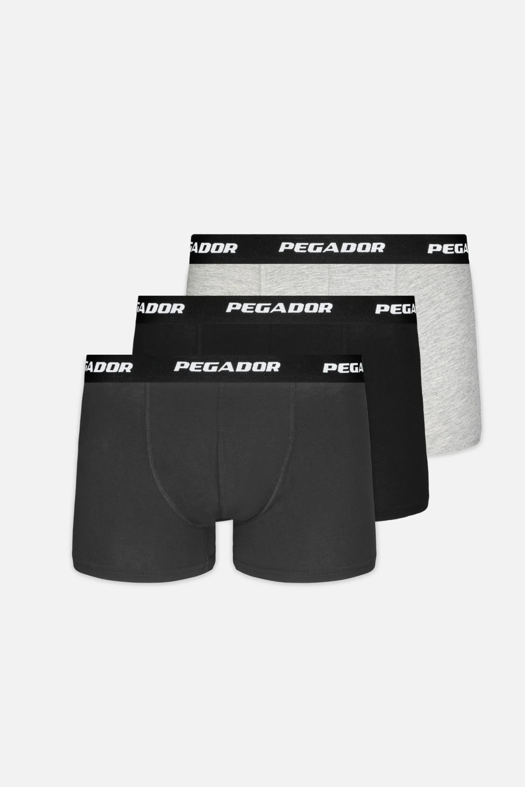 Pegador Underwear|Tantun Boxershorts 3 Pack Grey Melange Black Anthracite