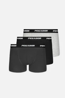 Pegador Underwear|Tantun Boxershorts 3 Pack Grey Melange Black Anthracite