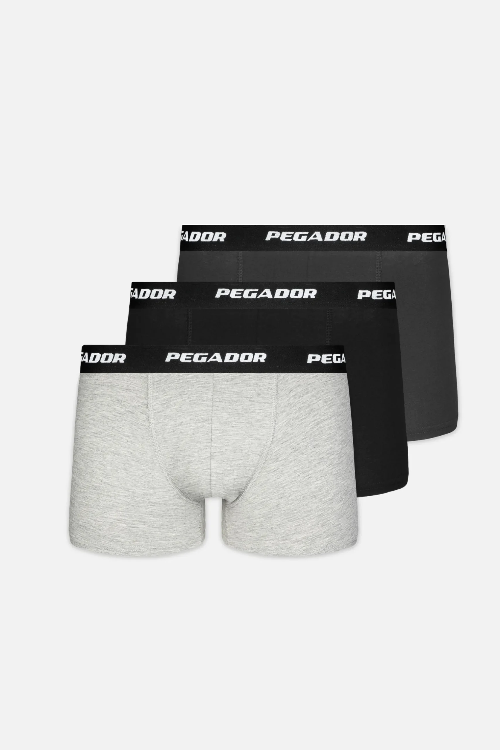 Pegador Underwear|Tantun Boxershorts 3 Pack Grey Melange Black Anthracite