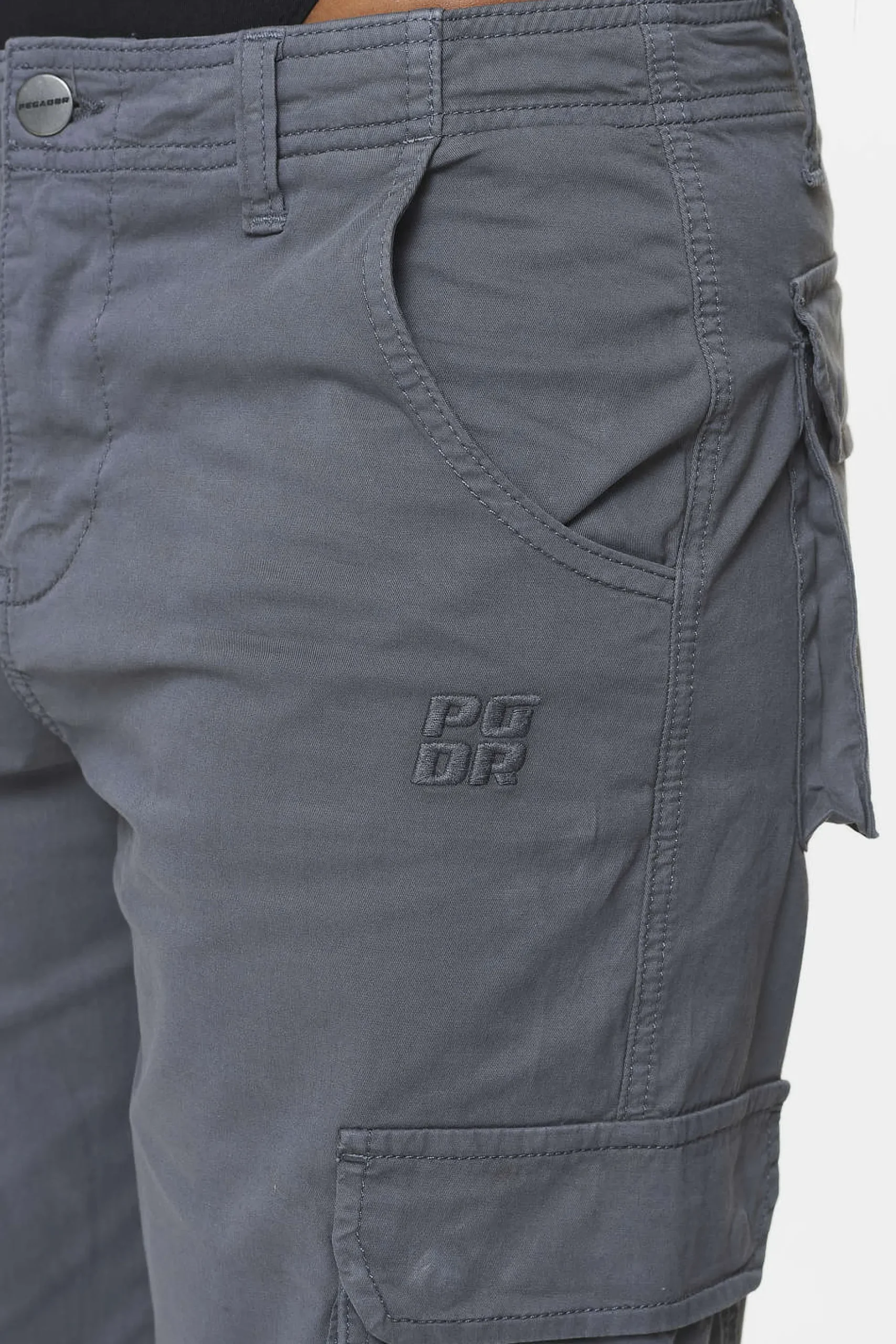 Pegador Pants|Tanum Wide Cargo Pants Anthracite Grey