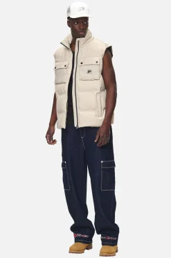 Pegador Vests|Tarbal Cargo Puffer Vest Desert Sand