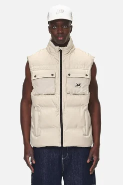 Pegador Vests|Tarbal Cargo Puffer Vest Desert Sand