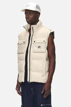 Pegador Vests|Tarbal Cargo Puffer Vest Desert Sand