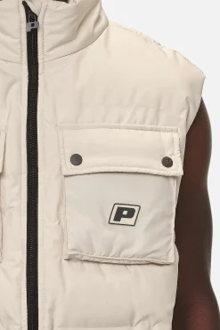 Pegador Vests|Tarbal Cargo Puffer Vest Desert Sand