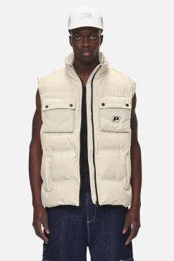 Pegador Vests|Tarbal Cargo Puffer Vest Desert Sand
