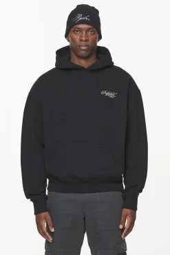 Pegador Hoodies|Tavery Oversized Hoodie Vintage Washed Onyx Black