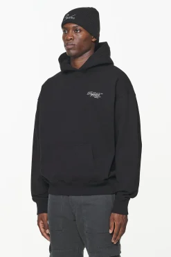 Pegador Hoodies|Tavery Oversized Hoodie Vintage Washed Onyx Black