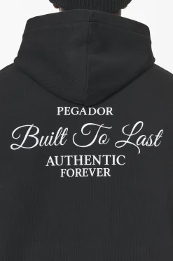 Pegador Hoodies|Tavery Oversized Hoodie Vintage Washed Onyx Black