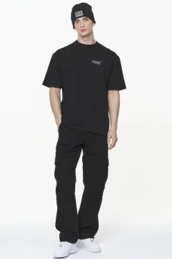 Pegador Tees|Tavery Oversized Tee Vintage Washed Onyx Black