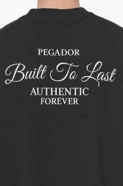 Pegador Tees|Tavery Oversized Tee Vintage Washed Onyx Black