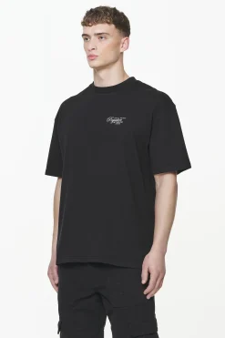 Pegador Tees|Tavery Oversized Tee Vintage Washed Onyx Black