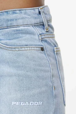 Pegador Jeans|Terrance Wide Jeans Washed Light Blue