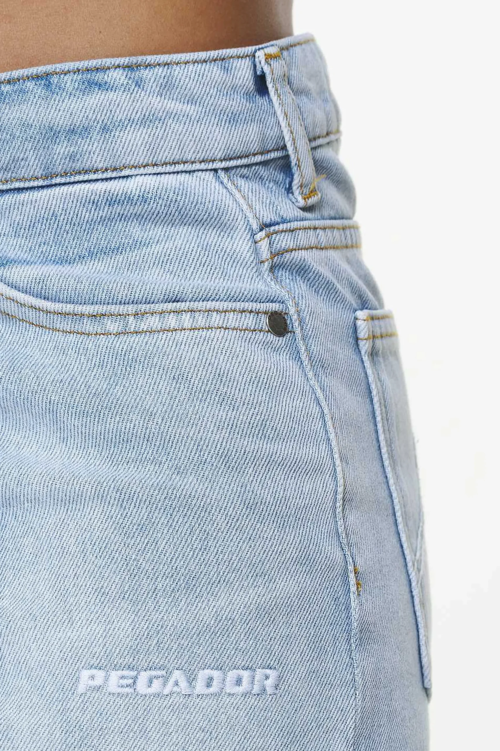 Pegador Jeans|Terrance Wide Jeans Washed Light Blue