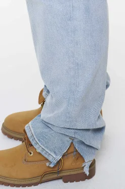 Pegador Jeans|Terrance Wide Jeans Washed Light Blue