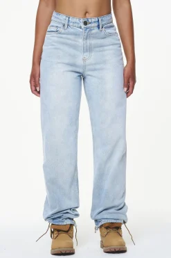 Pegador Jeans|Terrance Wide Jeans Washed Light Blue
