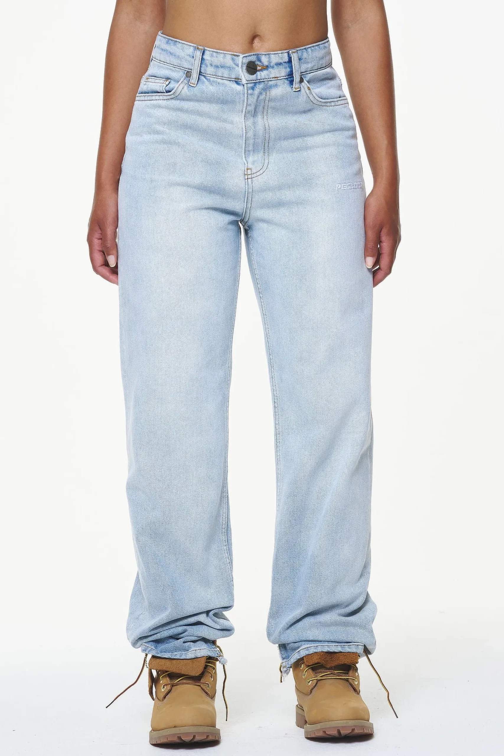 Pegador Jeans|Terrance Wide Jeans Washed Light Blue