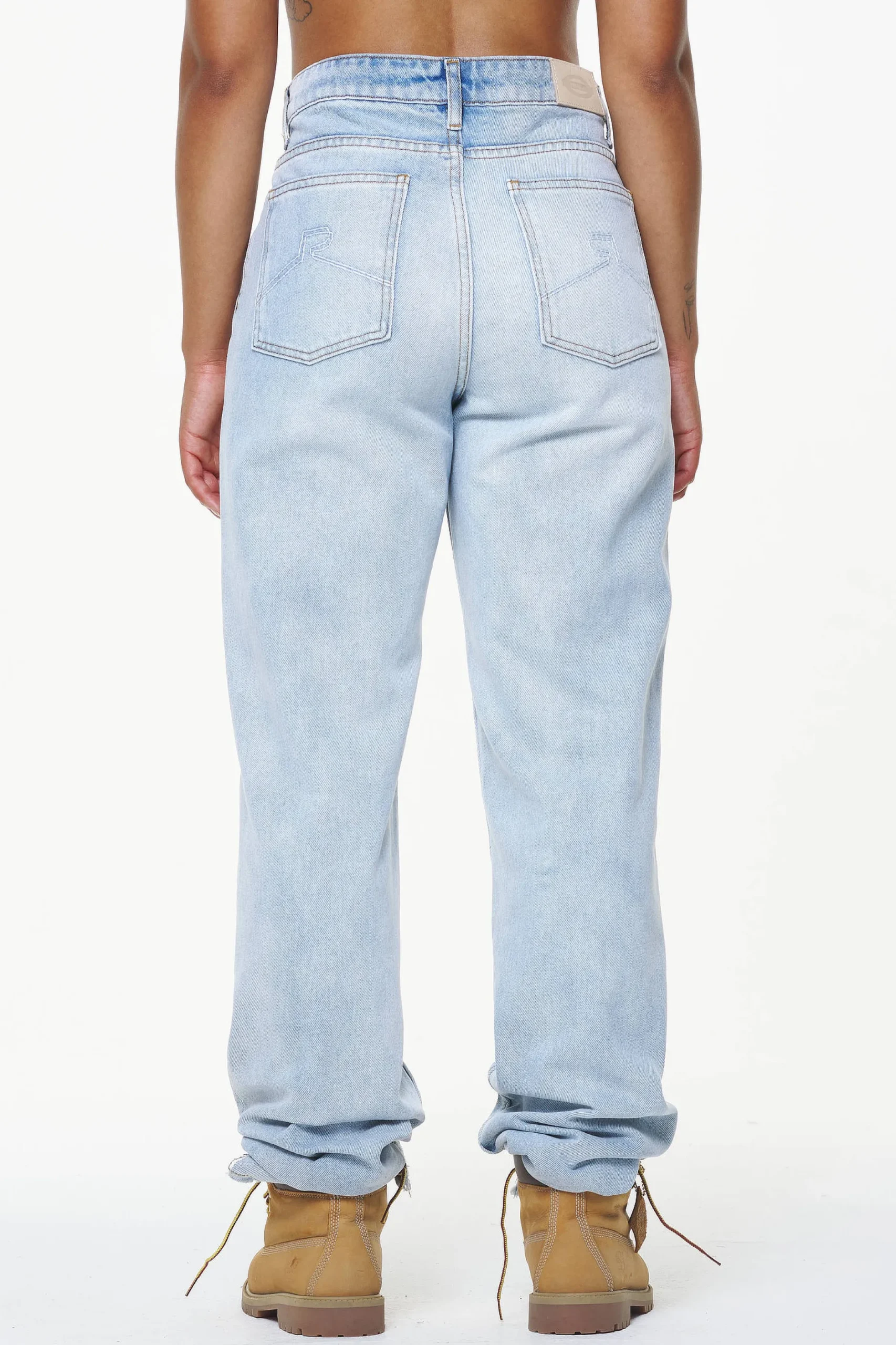 Pegador Jeans|Terrance Wide Jeans Washed Light Blue