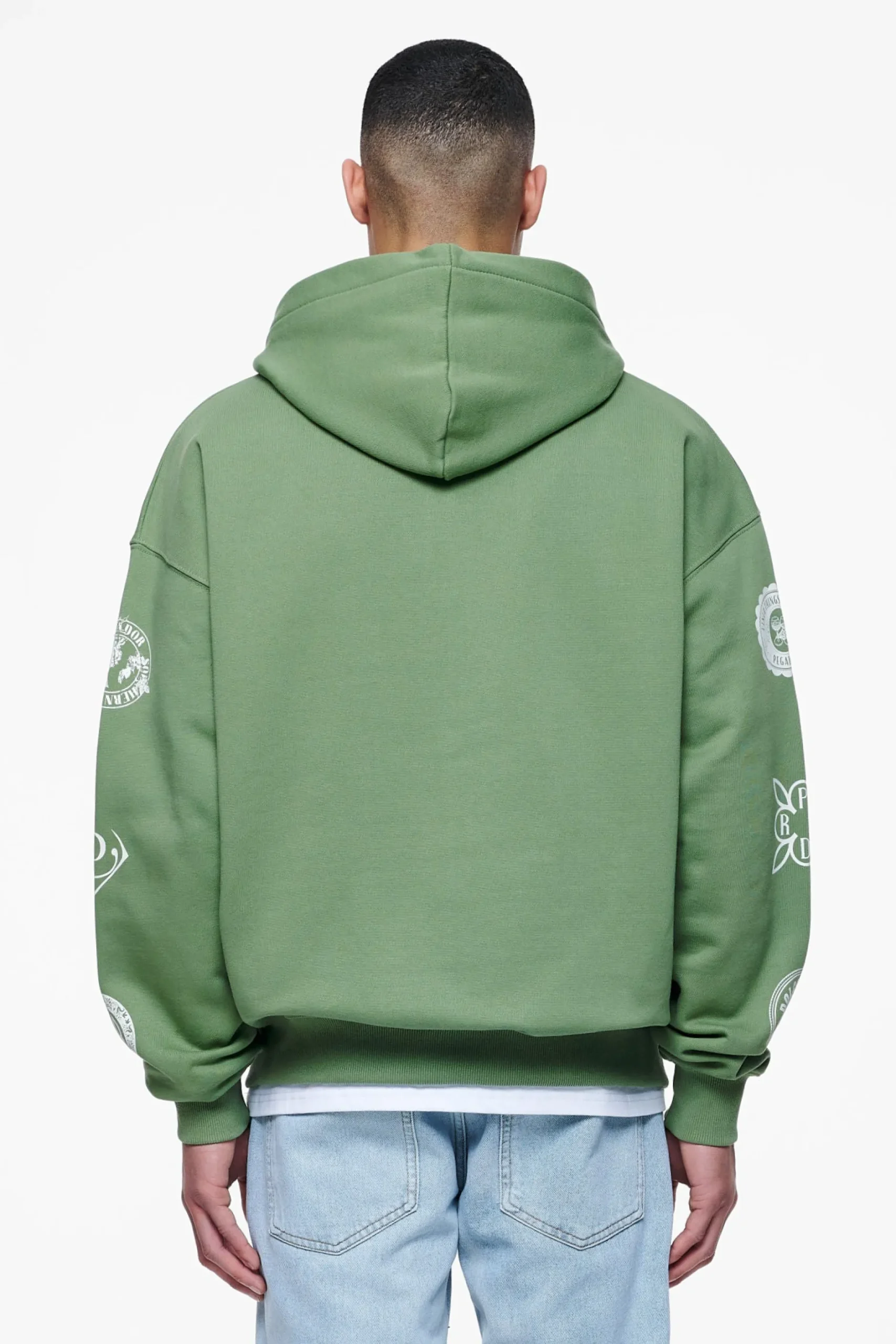 Pegador Hoodies|Zip Hoodies|Teston Sweat Jacket Vintage Washed Cypress Green