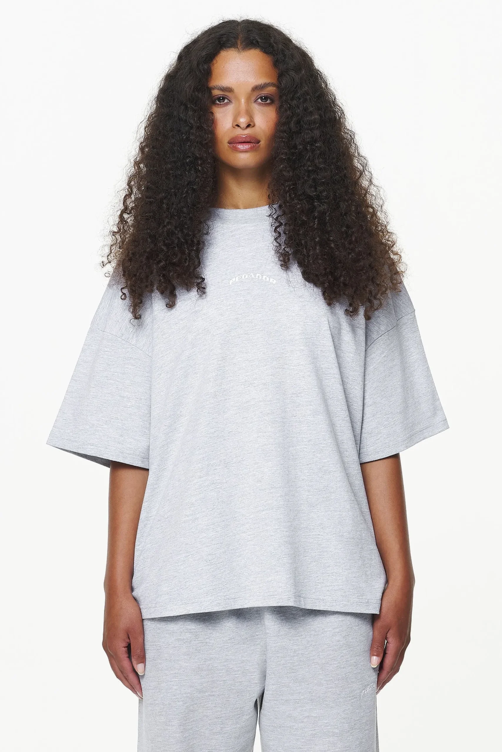 Pegador Tees|Thames Heavy Oversized Tee Grey Melange