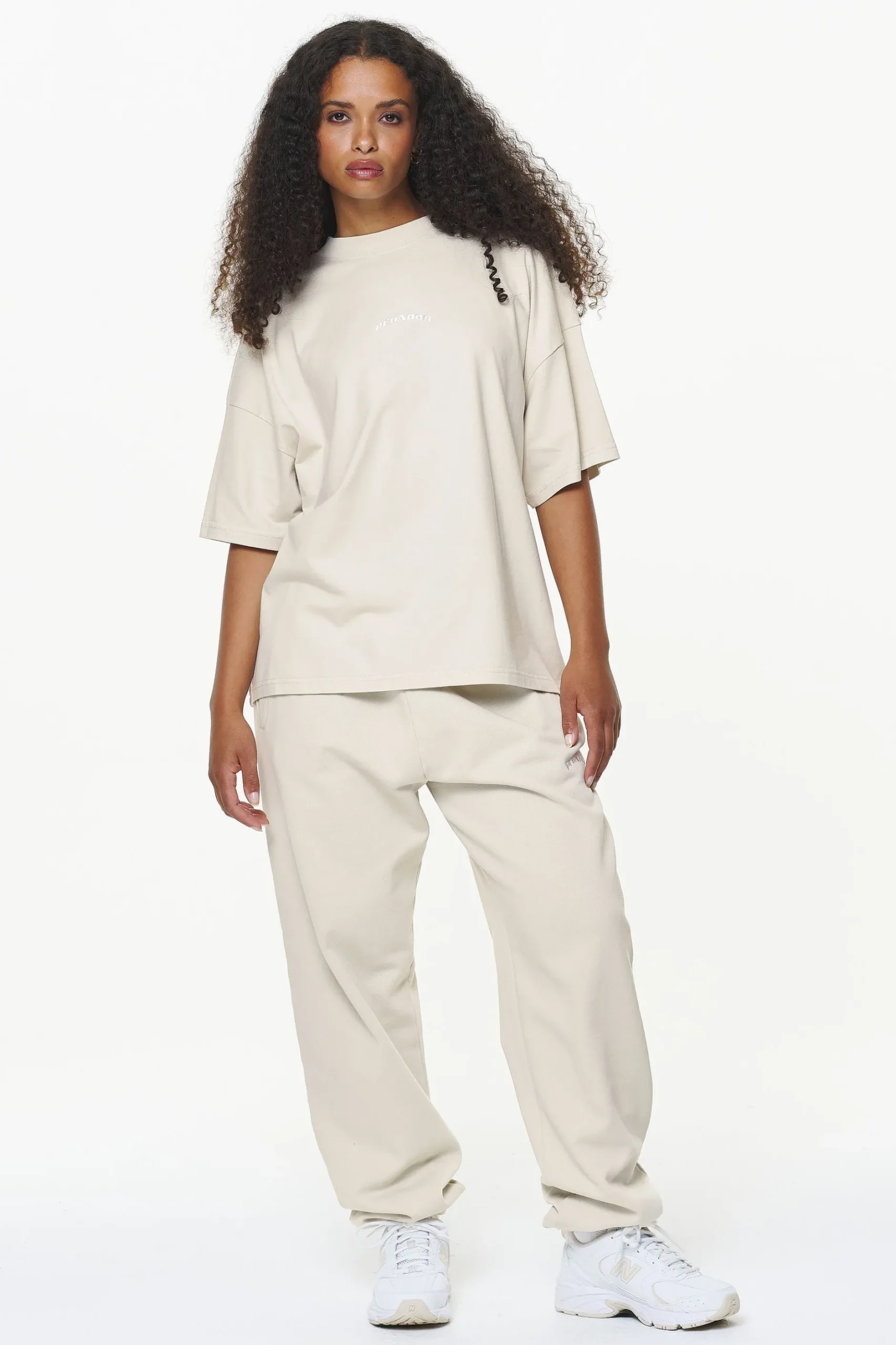 Pegador Tees|Thames Heavy Oversized Tee Vintage Washed Bone White