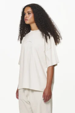 Pegador Tees|Thames Heavy Oversized Tee Vintage Washed Bone White