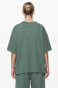 Pegador Tees|Thames Heavy Oversized Tee Vintage Washed Garden Green