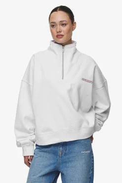 Pegador Sweaters|Thea Oversized Halfzip Sweater White