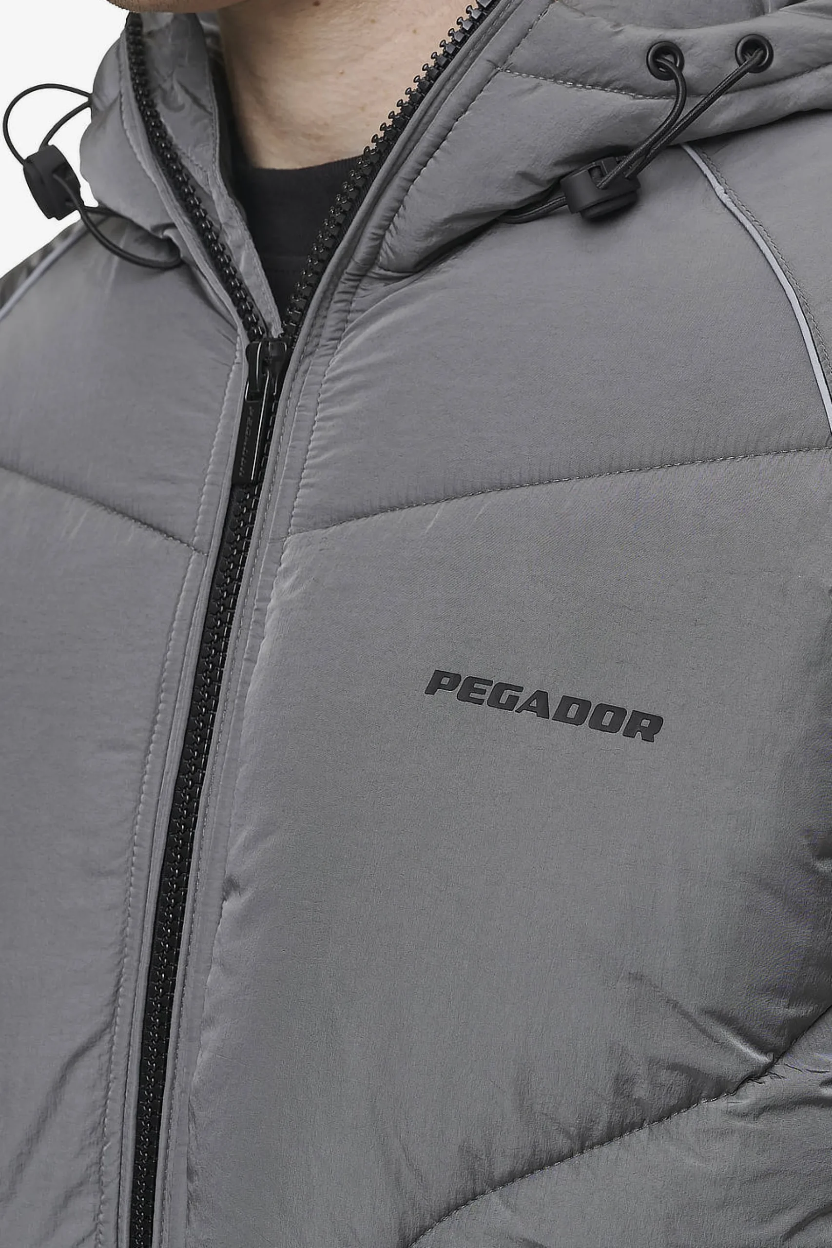 Pegador Jackets|Toby Crushed Raglan Puffer Jacket Anthracite
