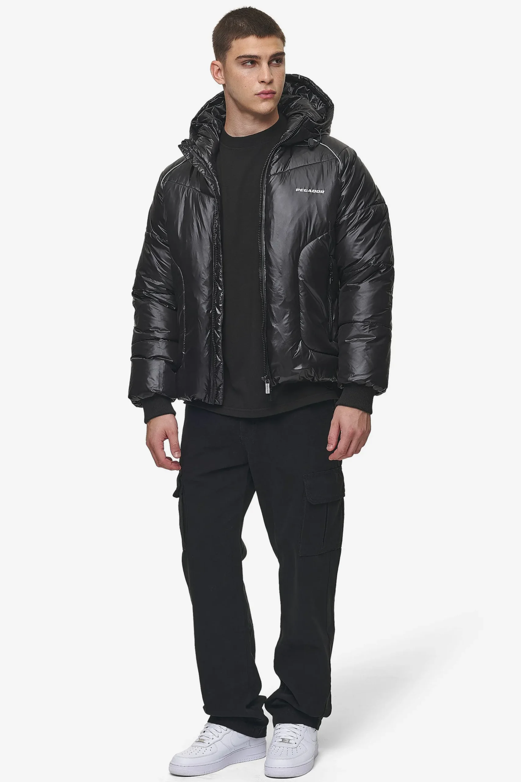Pegador Jackets|Toby Raglan Puffer Jacket Black