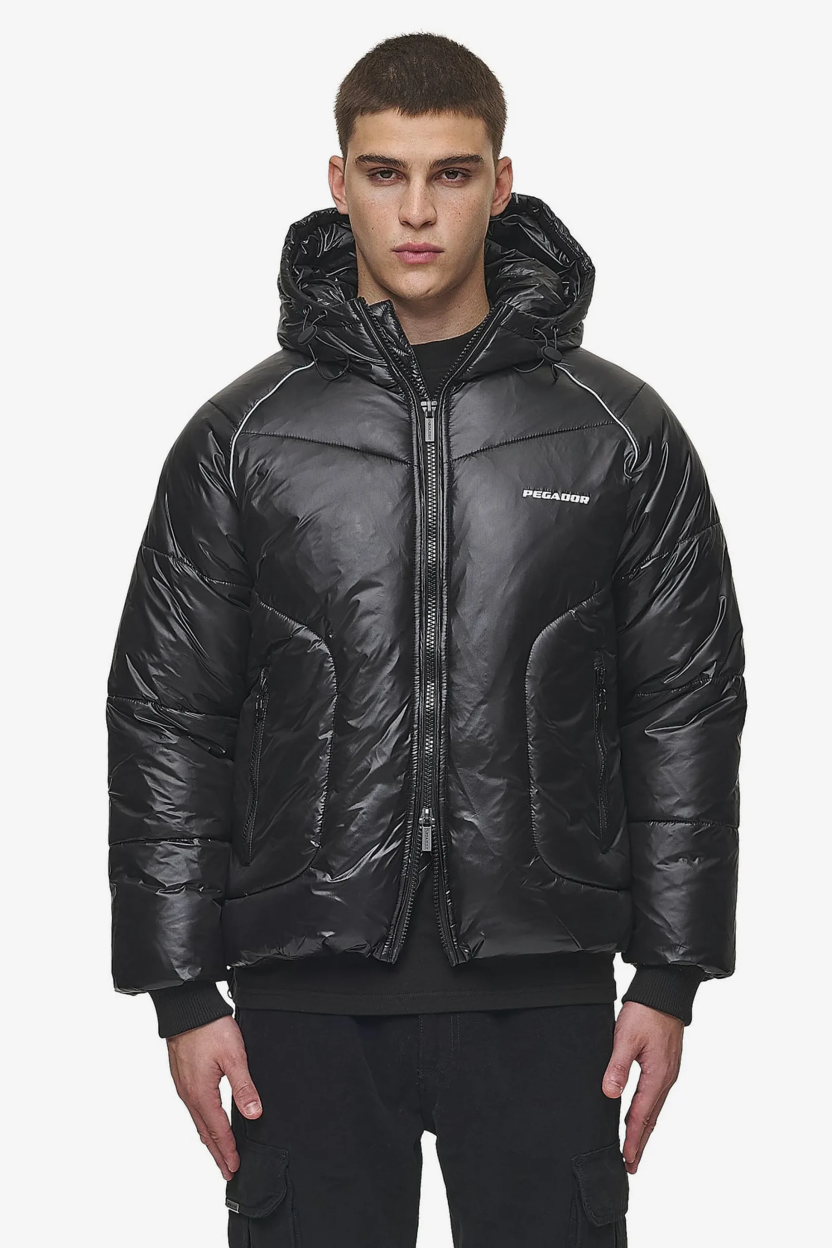Pegador Jackets|Toby Raglan Puffer Jacket Black