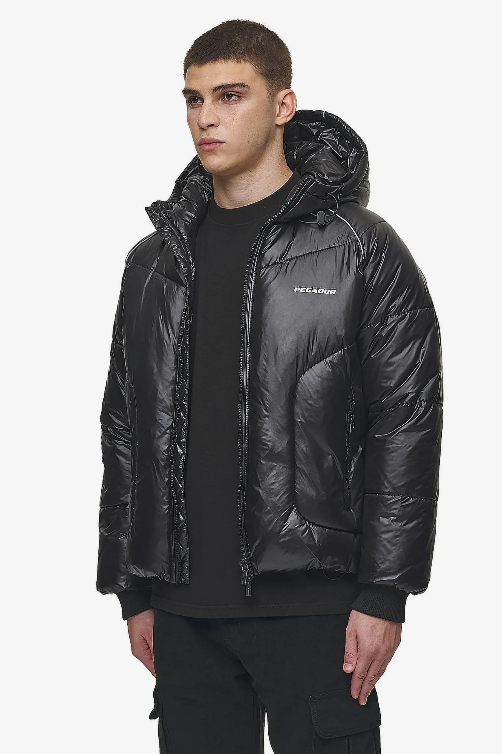 Pegador Jackets|Toby Raglan Puffer Jacket Black