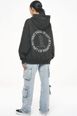 Pegador Hoodies|Topa Oversized Hoodie Vintage Washed Iron Grey