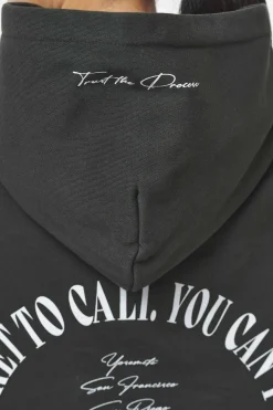 Pegador Hoodies|Topa Oversized Hoodie Vintage Washed Iron Grey