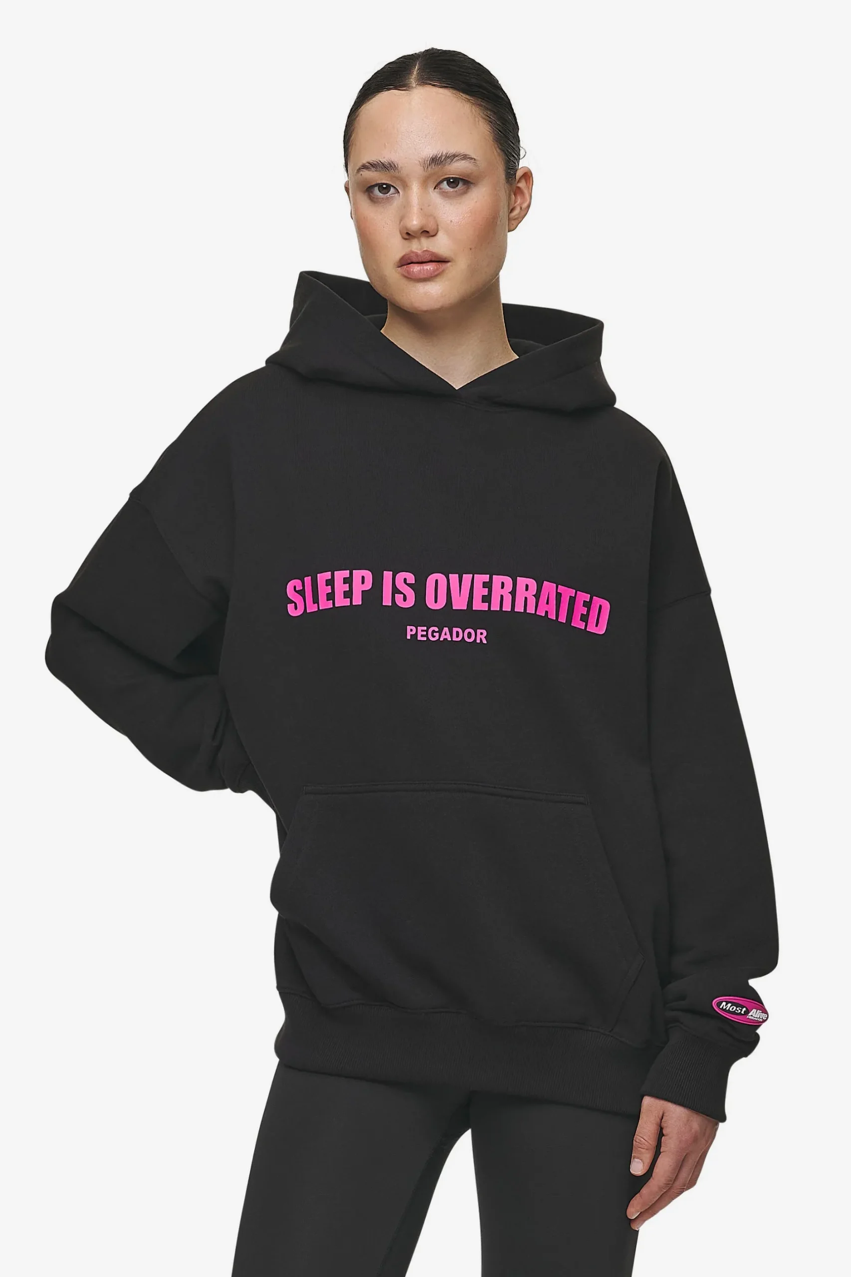Pegador Hoodies|Tori Oversized Hoodie Washed Black