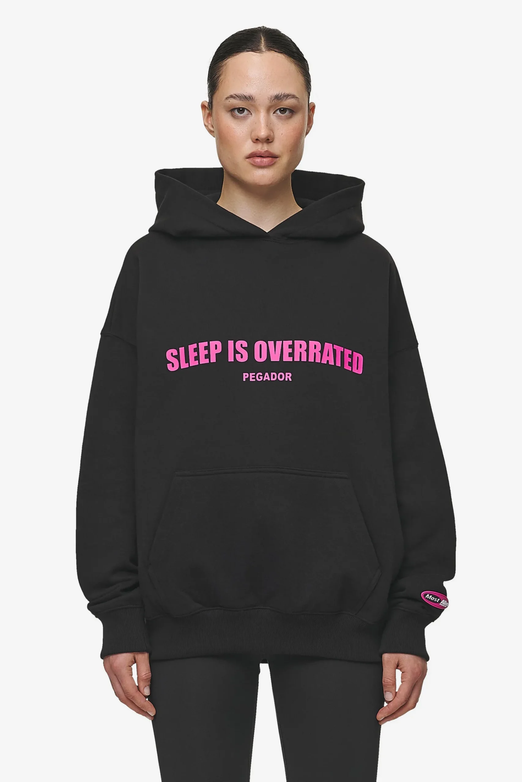 Pegador Hoodies|Tori Oversized Hoodie Washed Black