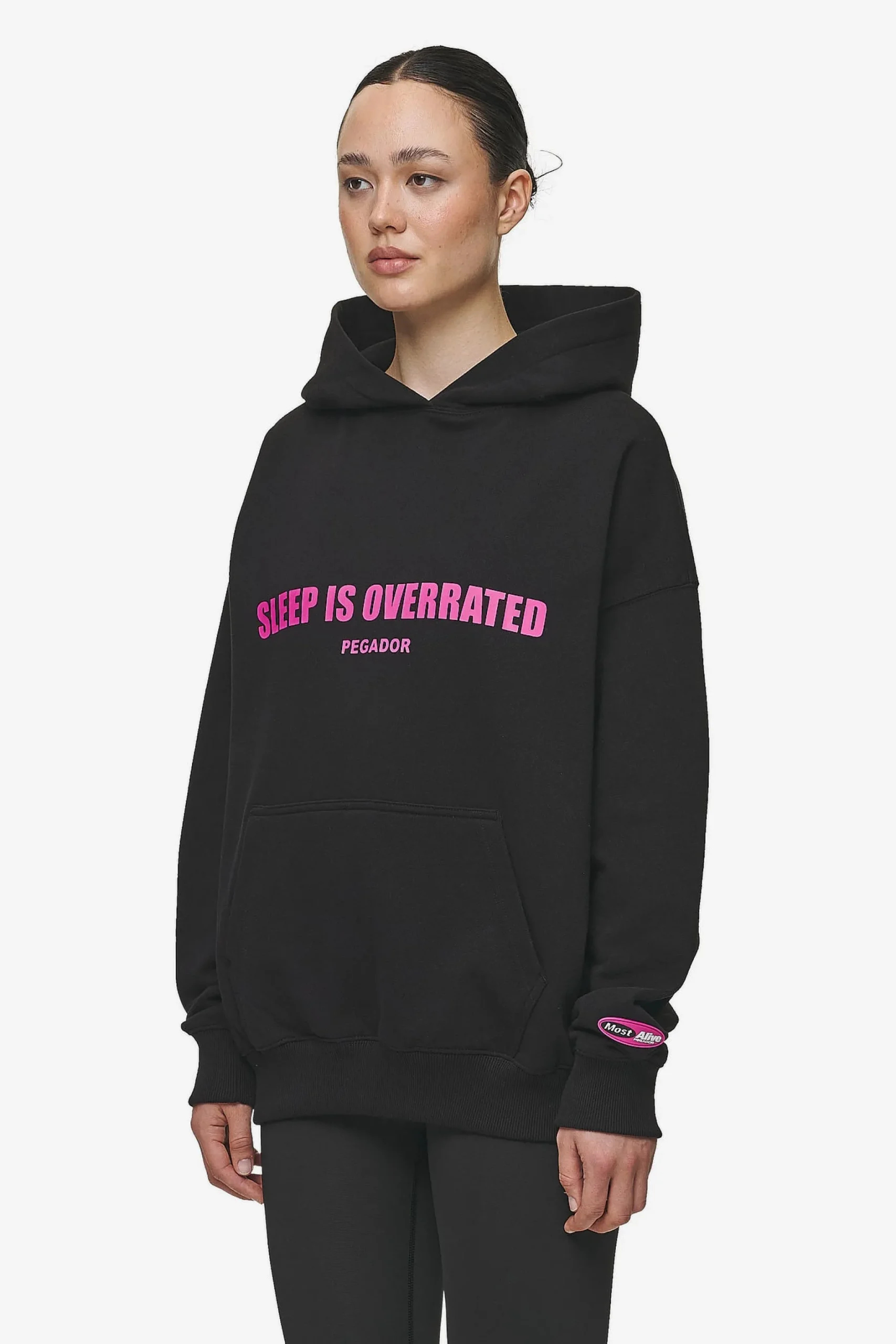 Pegador Hoodies|Tori Oversized Hoodie Washed Black