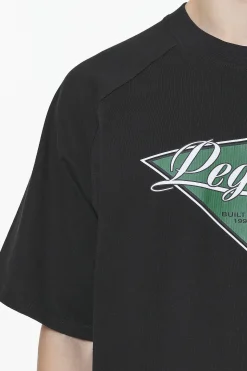 Pegador Tees|Trafford Raglan Boxy Tee Vintage Washed Onyx Black