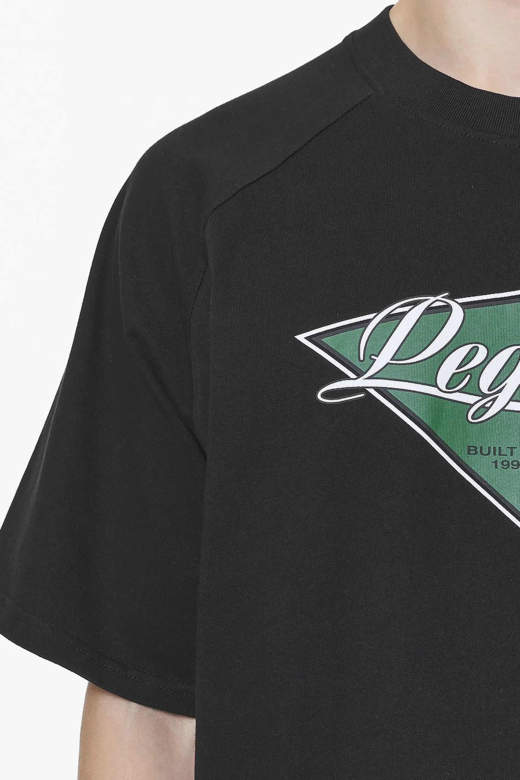 Pegador Tees|Trafford Raglan Boxy Tee Vintage Washed Onyx Black