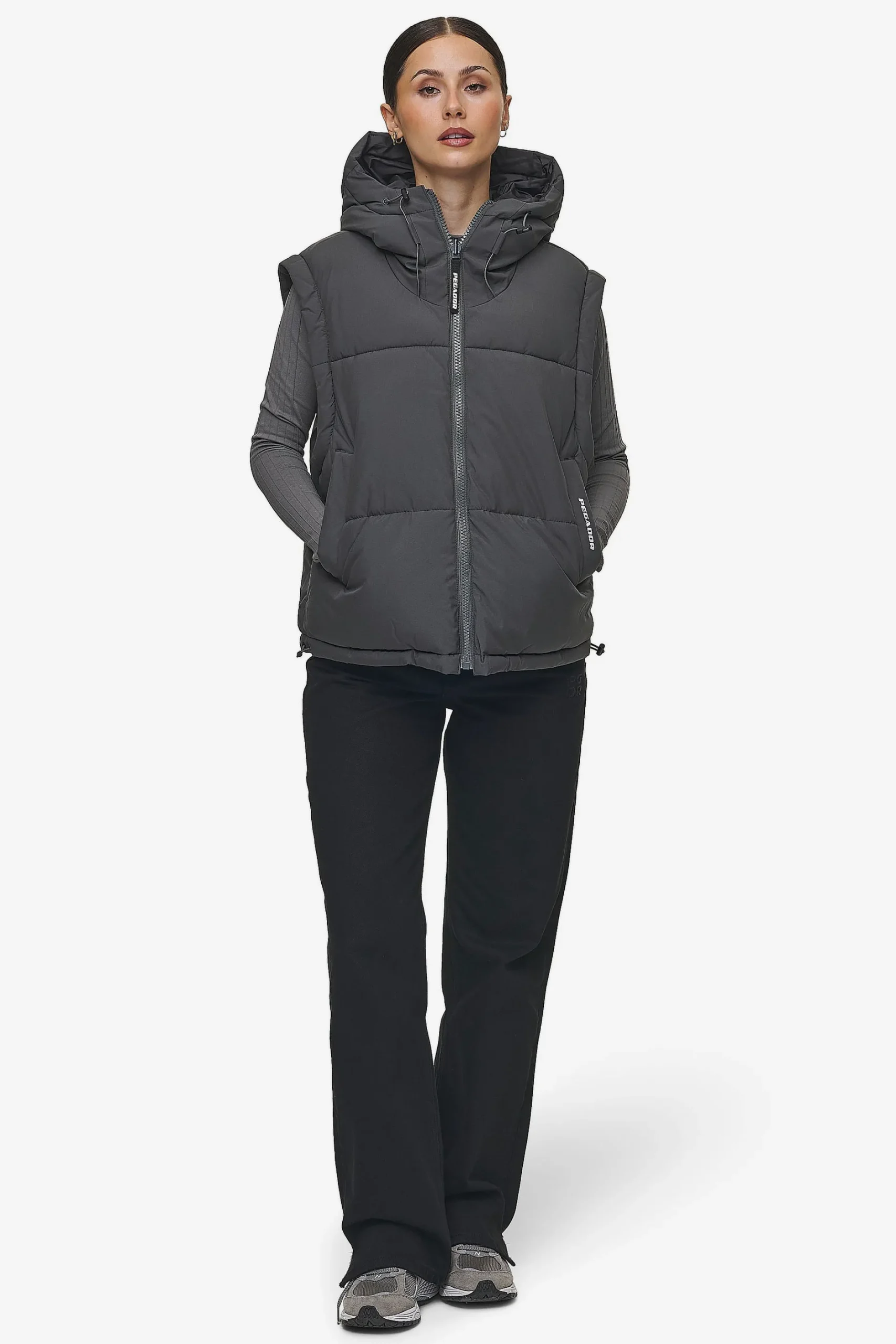 Pegador Jackets|Trixy 4 In 1 Reversible Puffer Jacket Anthracite