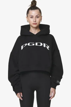 Pegador Hoodies|Troms Oversized Cropped Hoodie Black