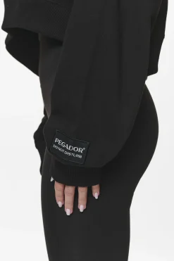 Pegador Hoodies|Troms Oversized Cropped Hoodie Black