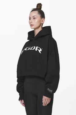Pegador Hoodies|Troms Oversized Cropped Hoodie Black